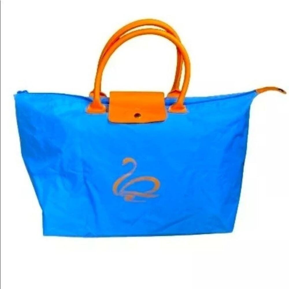 VTG Germaine De Capuccini Folding travel bag Nylon leather handles Large tote